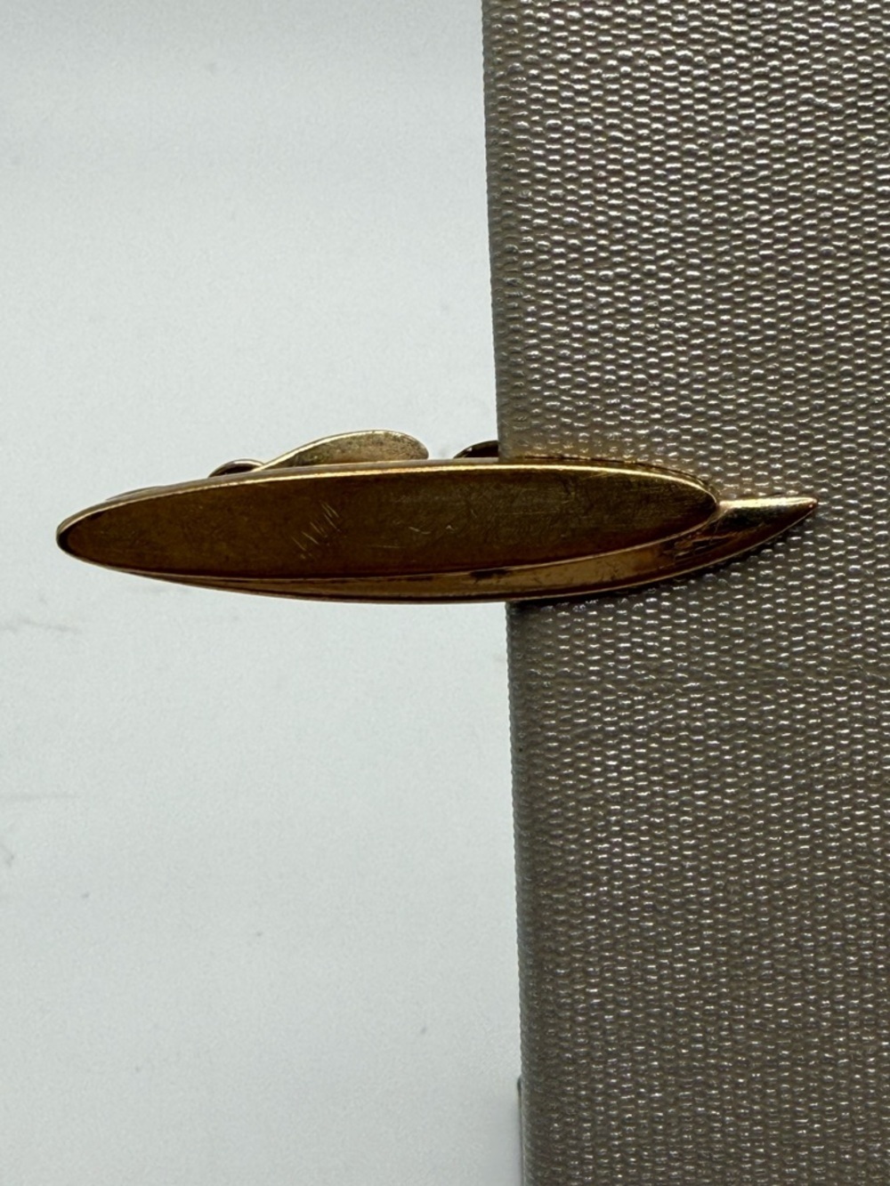 Vintage Swank Gold Tone Tie Bar Tie Clip Skinny Minimalist Men’s Accessory